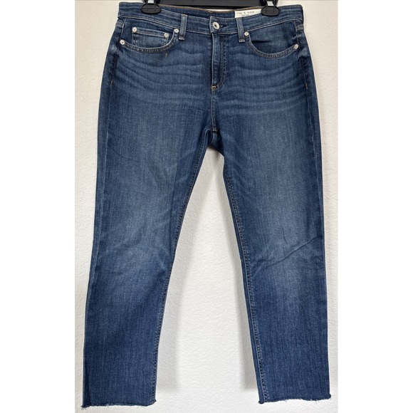 Rag & Bone Jeans Women Size 28 (31X24) Color Juni Cate Mid-Rise Skinny Cropped‎ - Picture 1 of 16